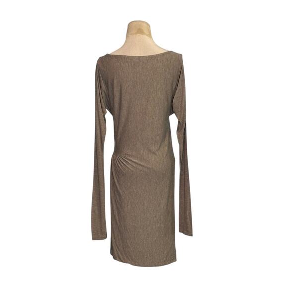 Rebecca Taylor taupe long sleeves knit dress size Medium - Picture 2 of 15